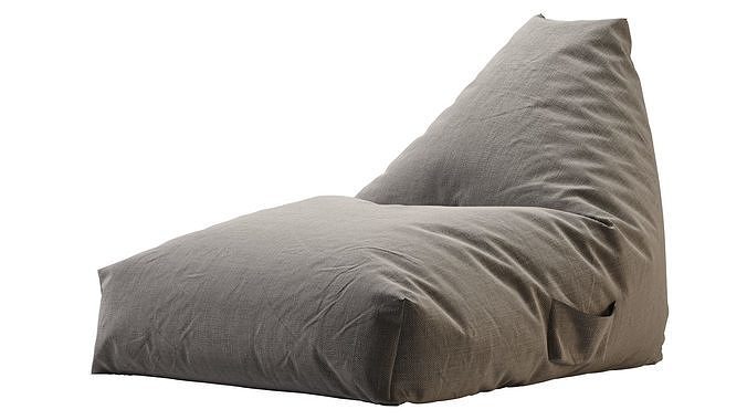 ZARA HOME COTTON POUFFE 3D model 4