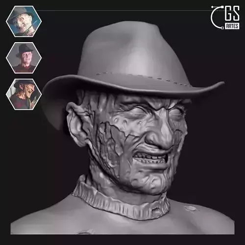FREDDY KRUEGER BUST 3D print model