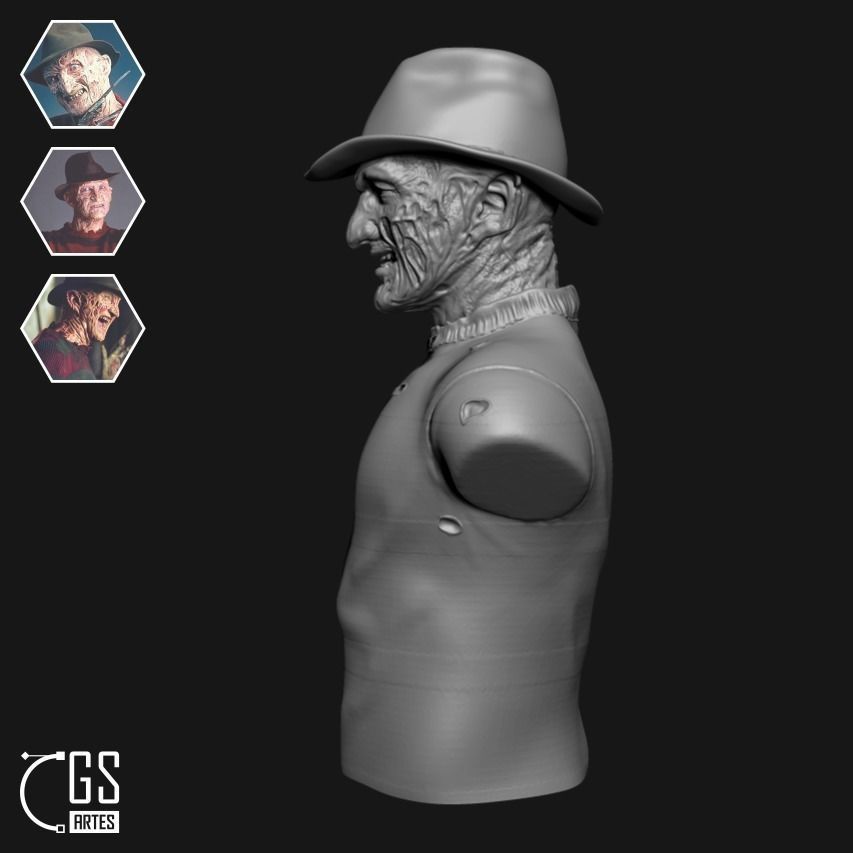 FREDDY KRUEGER BUST 3D print model_7