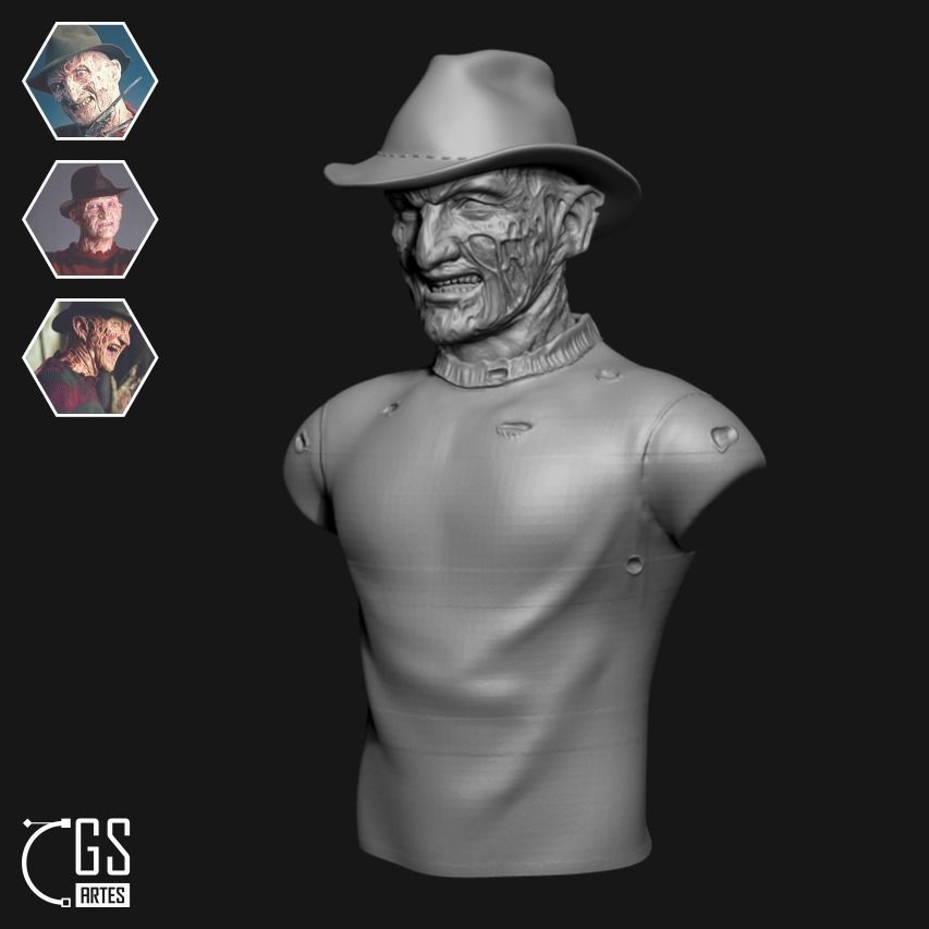 FREDDY KRUEGER BUST 3D print model_8