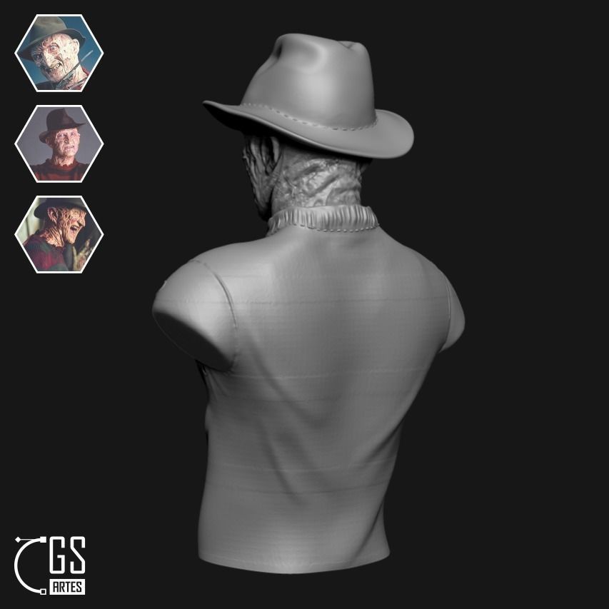 FREDDY KRUEGER BUST 3D print model_6