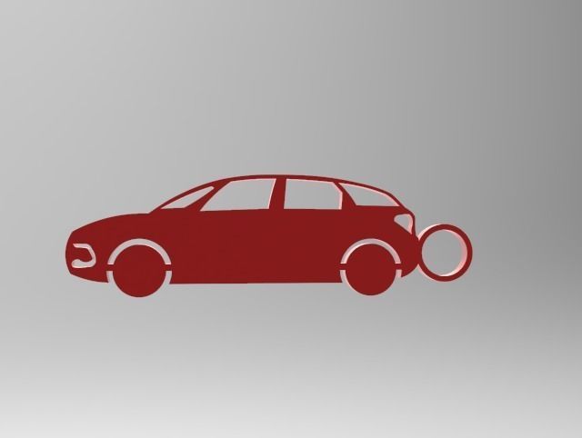 car model keychain 3D print model_2