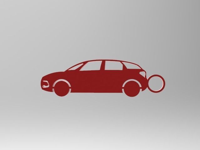 car model keychain 3D print model_3