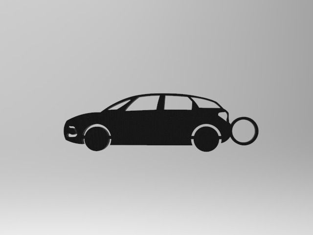 car model keychain 3D print model_1