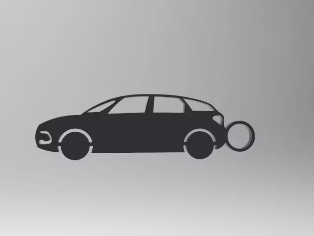 car model keychain 3D print model_0