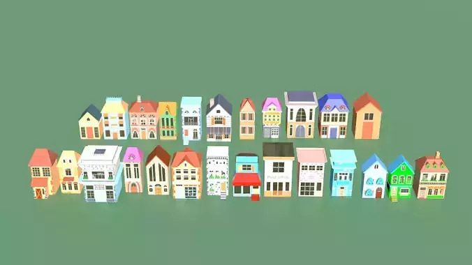 building collection for cartoon or game