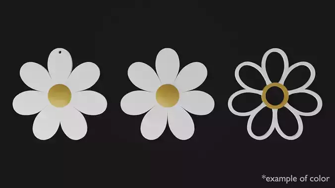 Flowers earring 3D print model