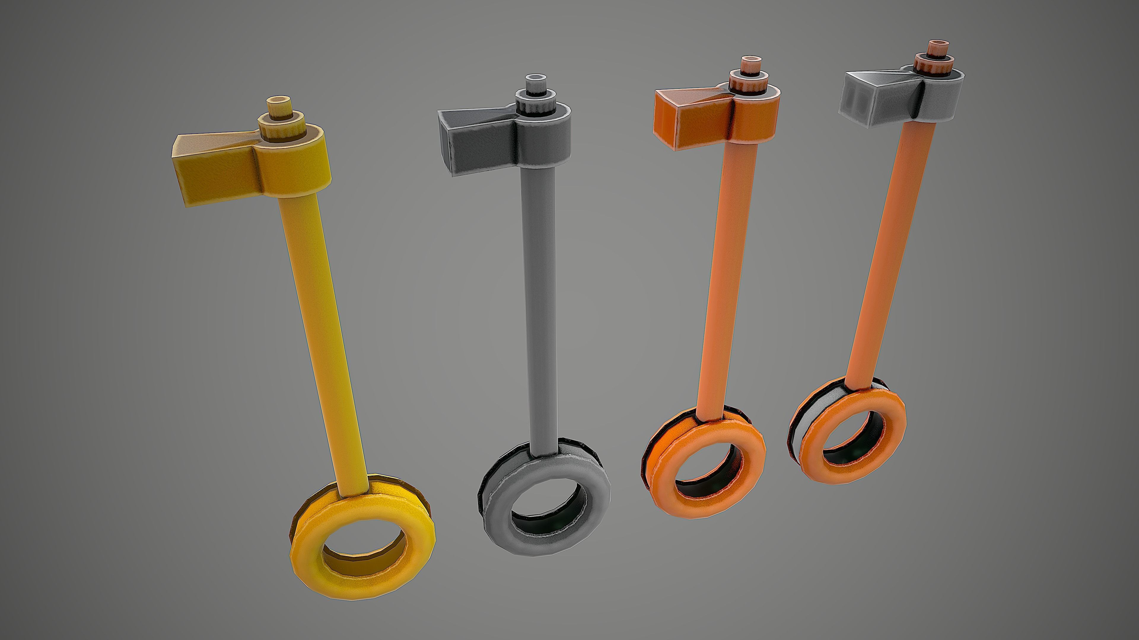  PADLOCK 3 CARTOON STYLIZED Low-poly 3D model_7