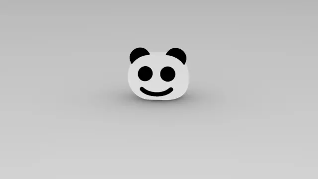 panda face 3D print model