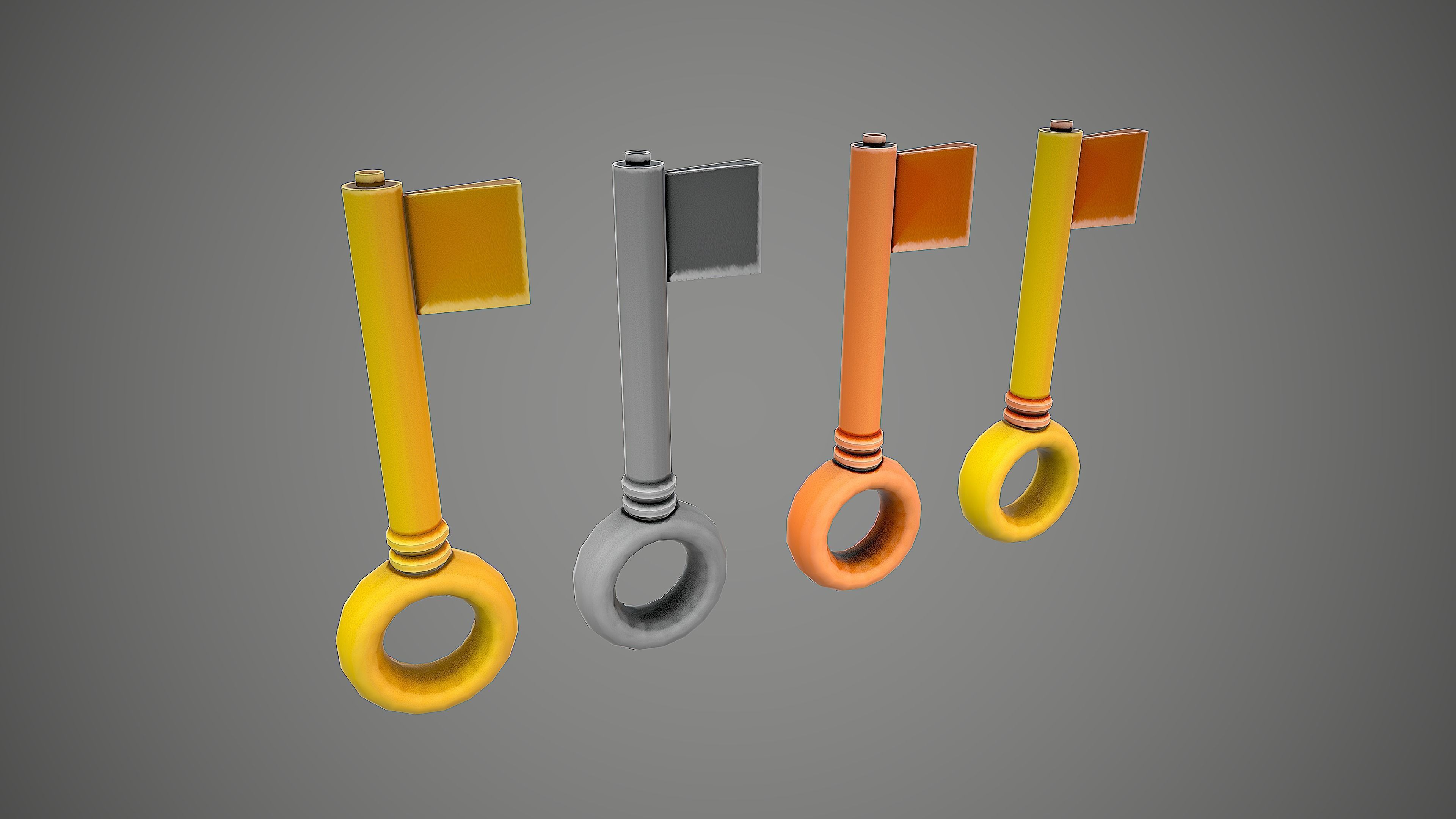 PADLOCK 4 CARTOON STYLIZED Low-poly 3D model_7