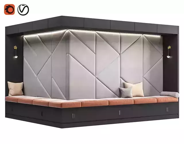 Restaurant and Office Lobi  Seating 12 3D model