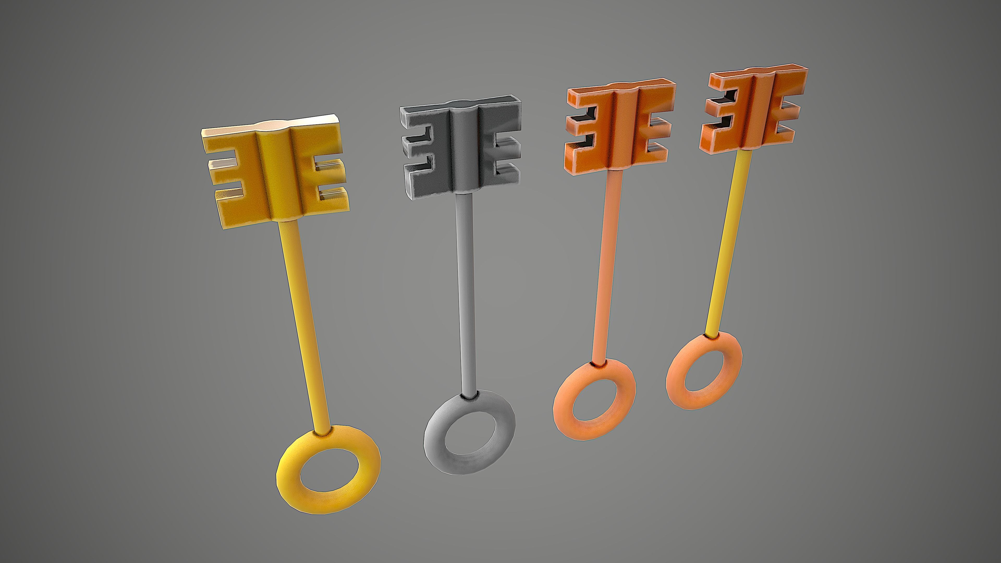 PADLOCK  8 CARTOON STYLIZED Low-poly 3D model_5