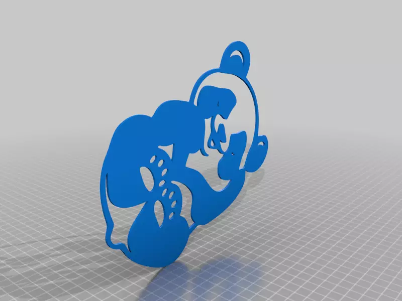 Panda wall decoration 3D print model_0