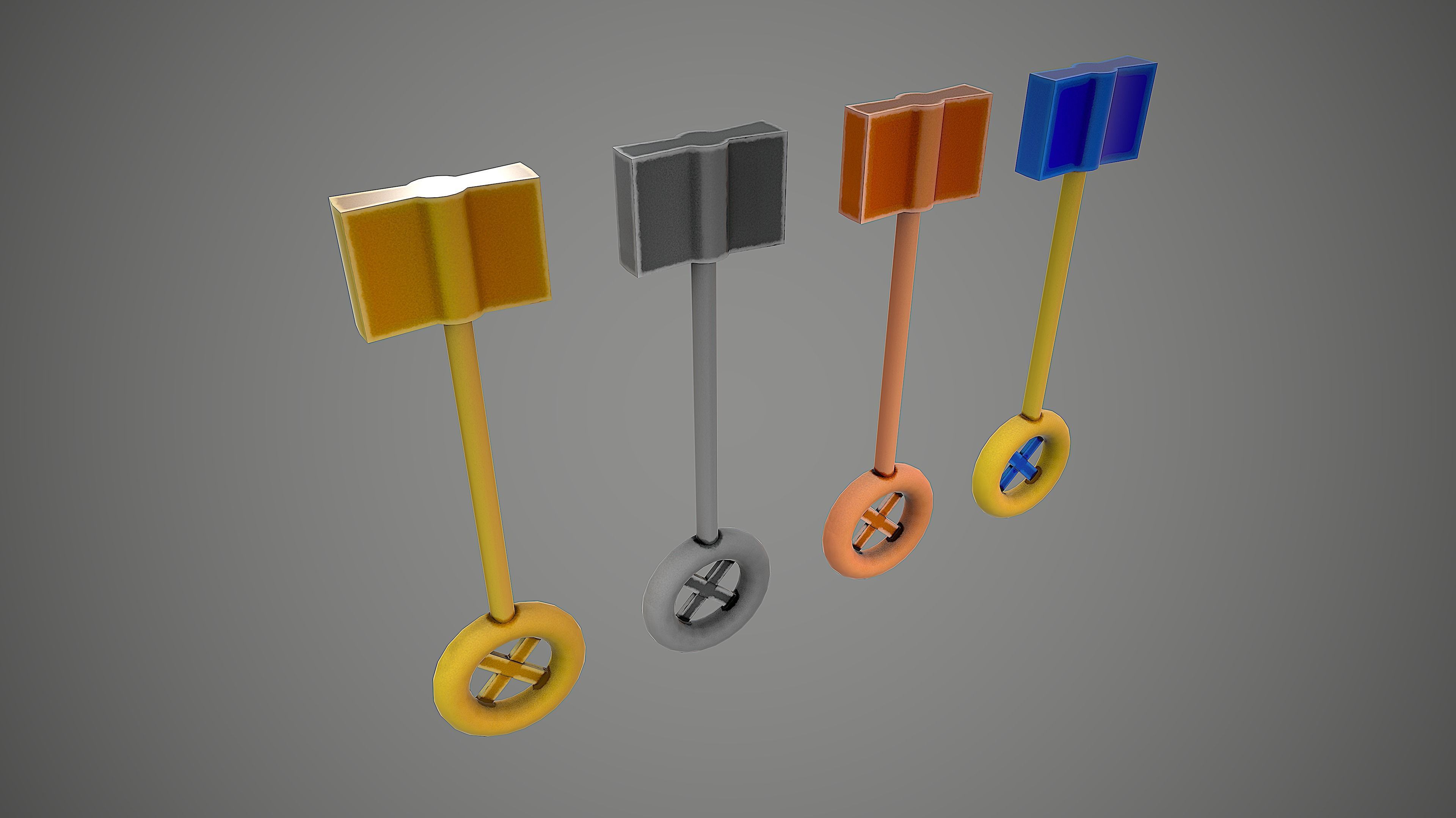 PADLOCK PACK CARTOON STYLIZED 3D Model Collection_48