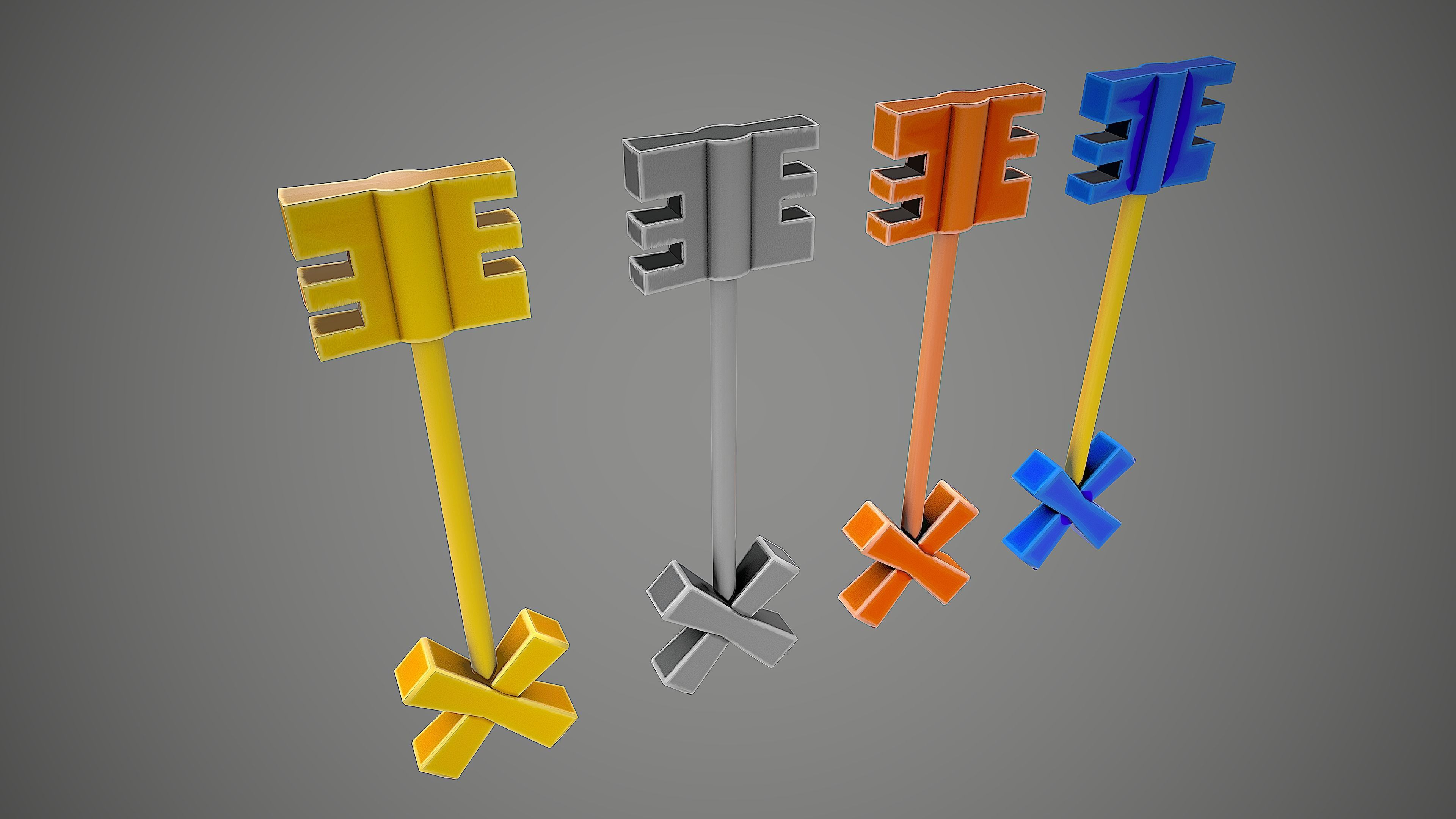 PADLOCK PACK CARTOON STYLIZED 3D Model Collection_52