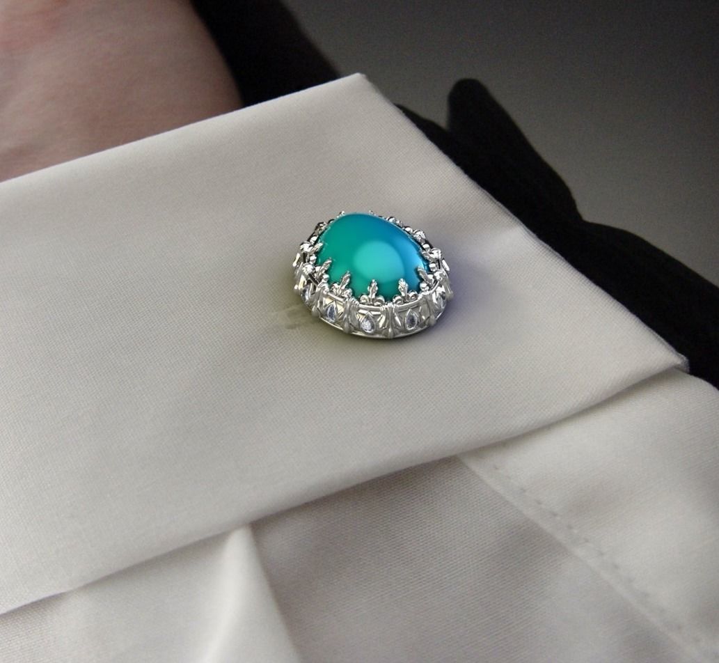 Cufflinks Firuze 3D print model_9