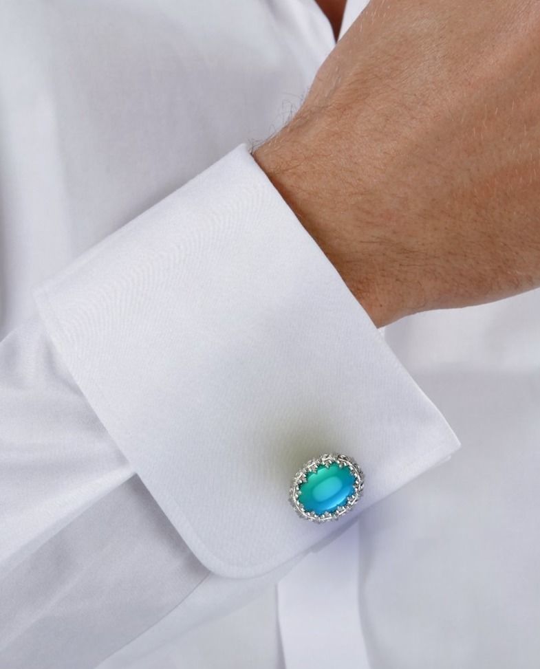 Cufflinks Firuze 3D print model_10