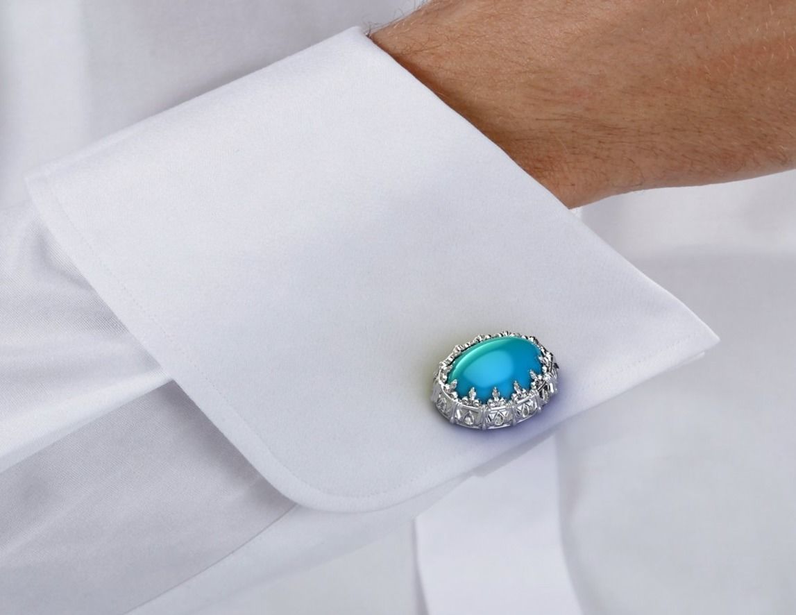 Cufflinks Firuze 3D print model_12