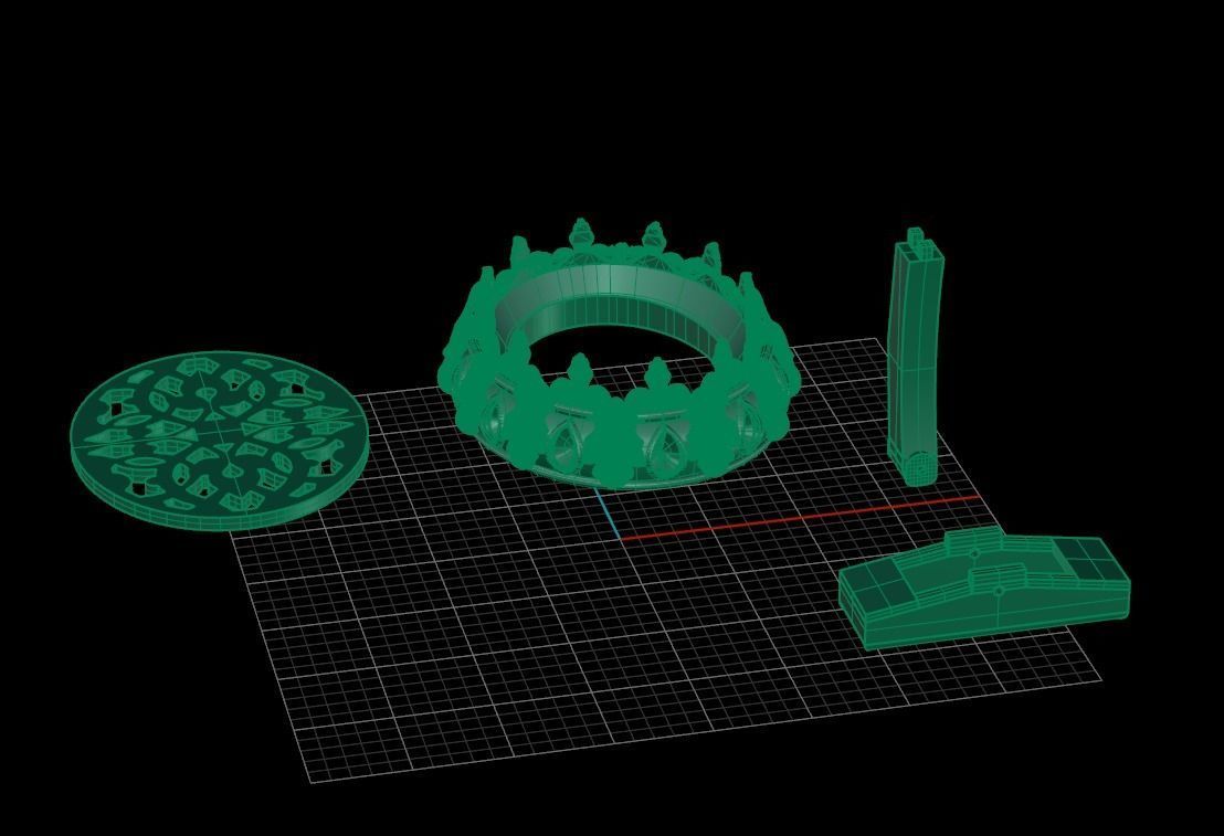 Cufflinks Firuze 3D print model_15