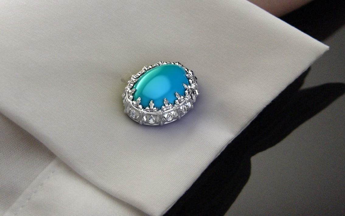 Cufflinks Firuze 3D print model_8