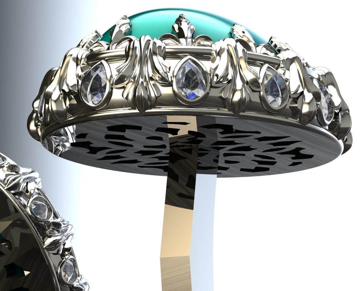 Cufflinks Firuze 3D print model_5