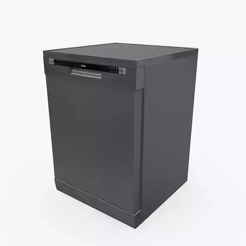 Dishwasher Amica DFM61E6qISMG Silver 3D Model Low-poly 3D model