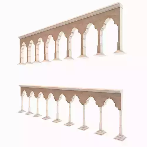 classic moroccan arch Low-poly 3D model