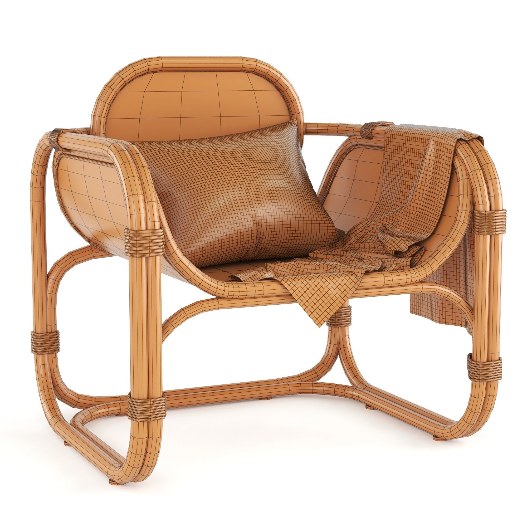 Marte Lounge Chair 3D model_7