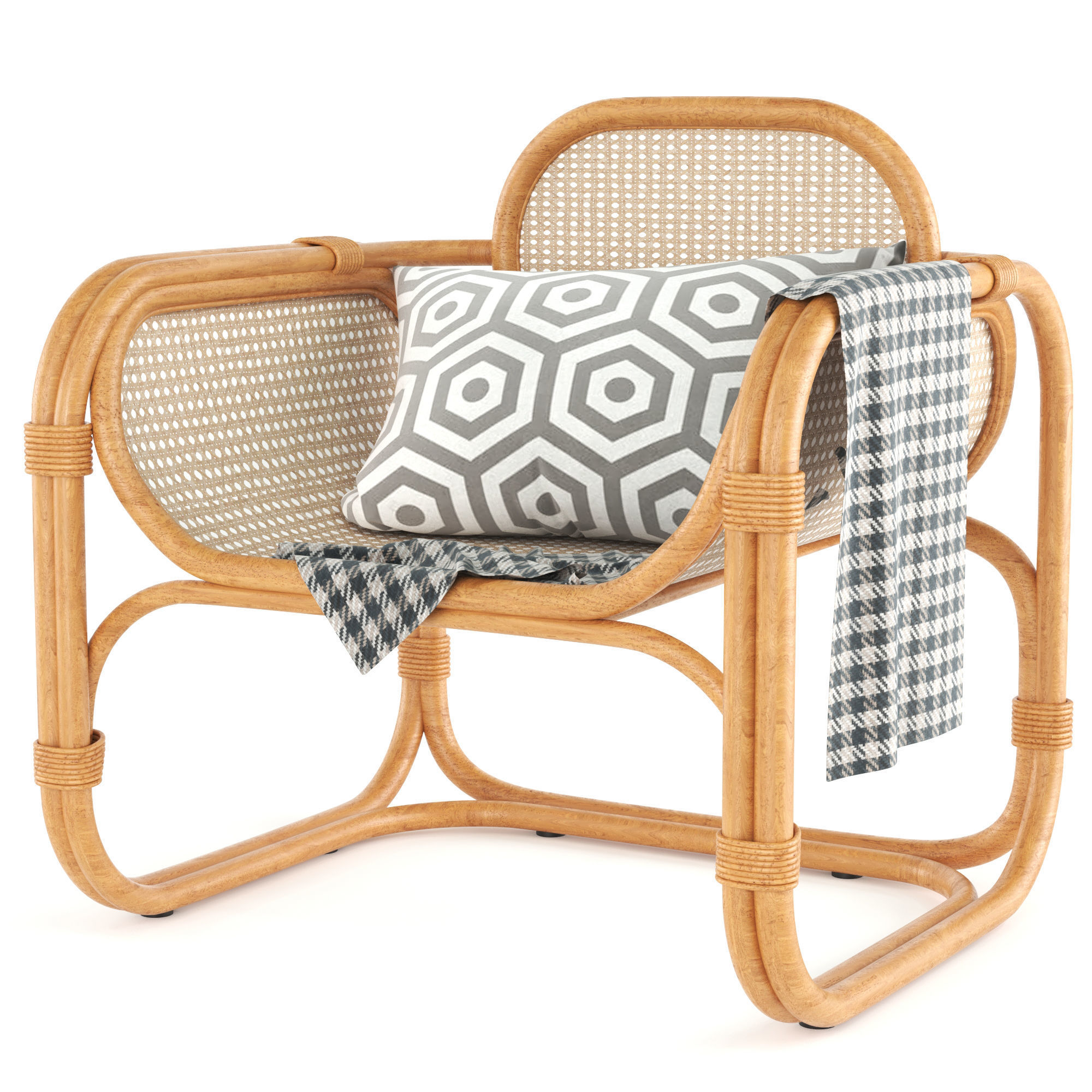 Marte Lounge Chair 3D model_2