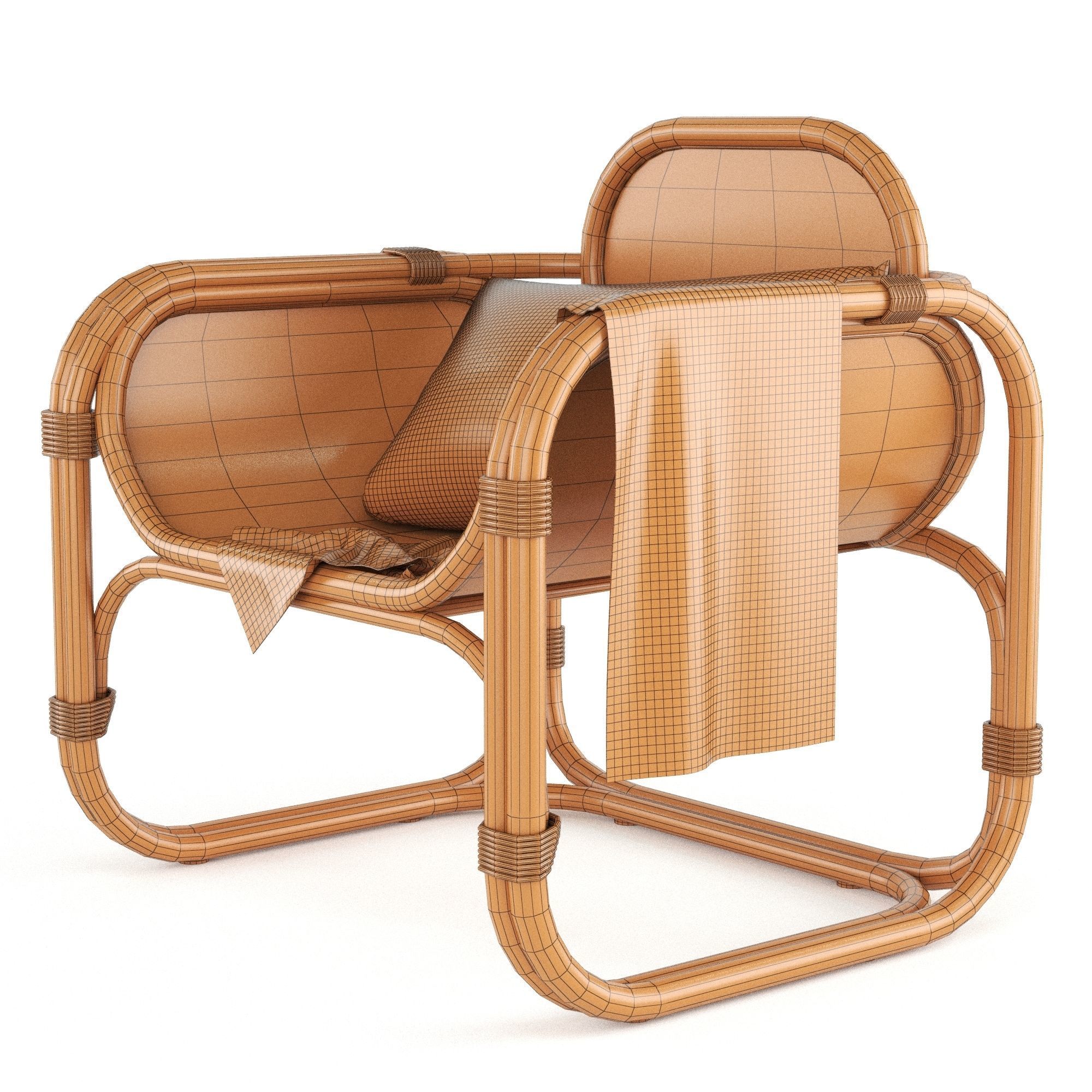 Marte Lounge Chair 3D model_8