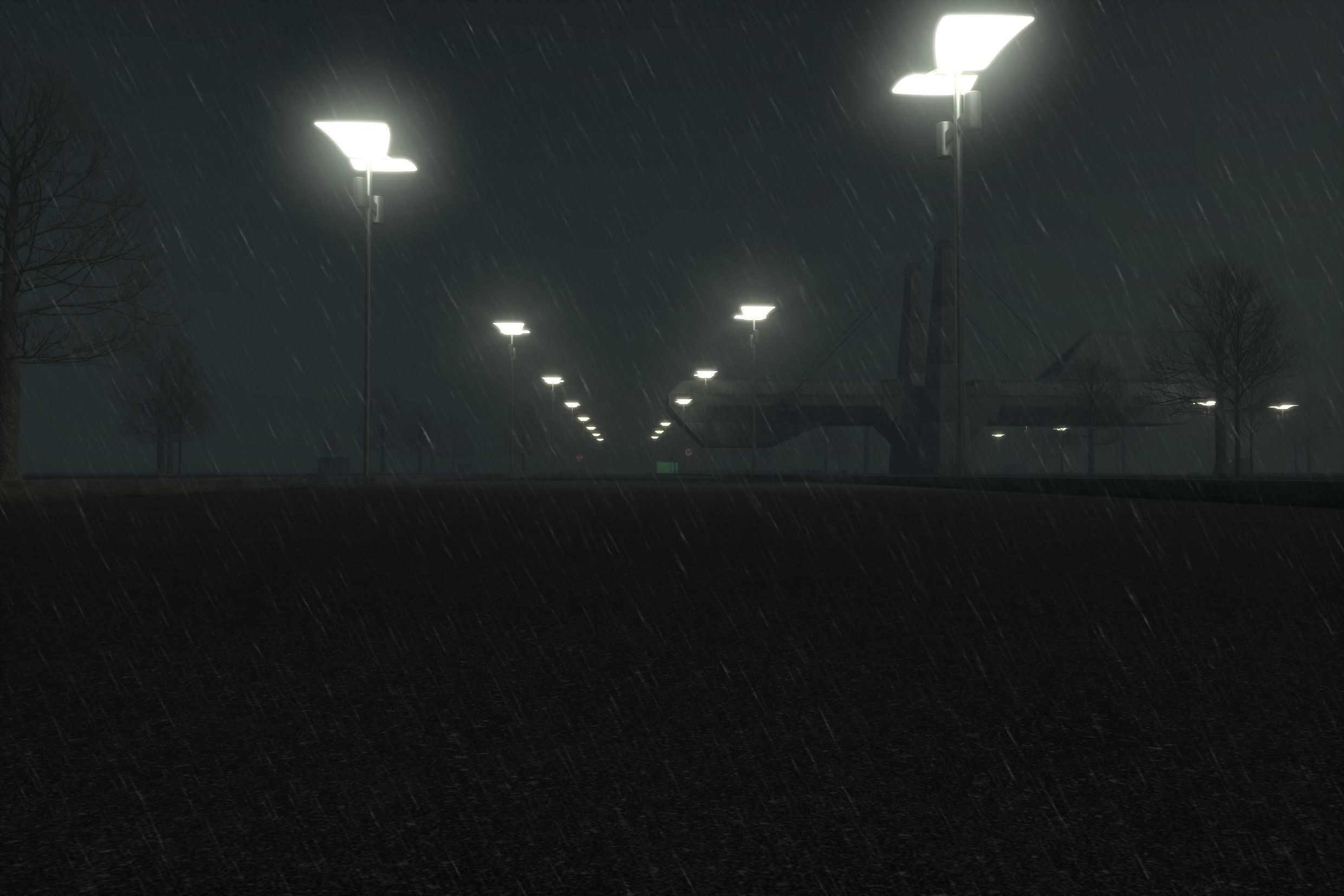 Exhibition Centre Salvador Da Bahia Brazil Brutalist Low-poly 3D model_3