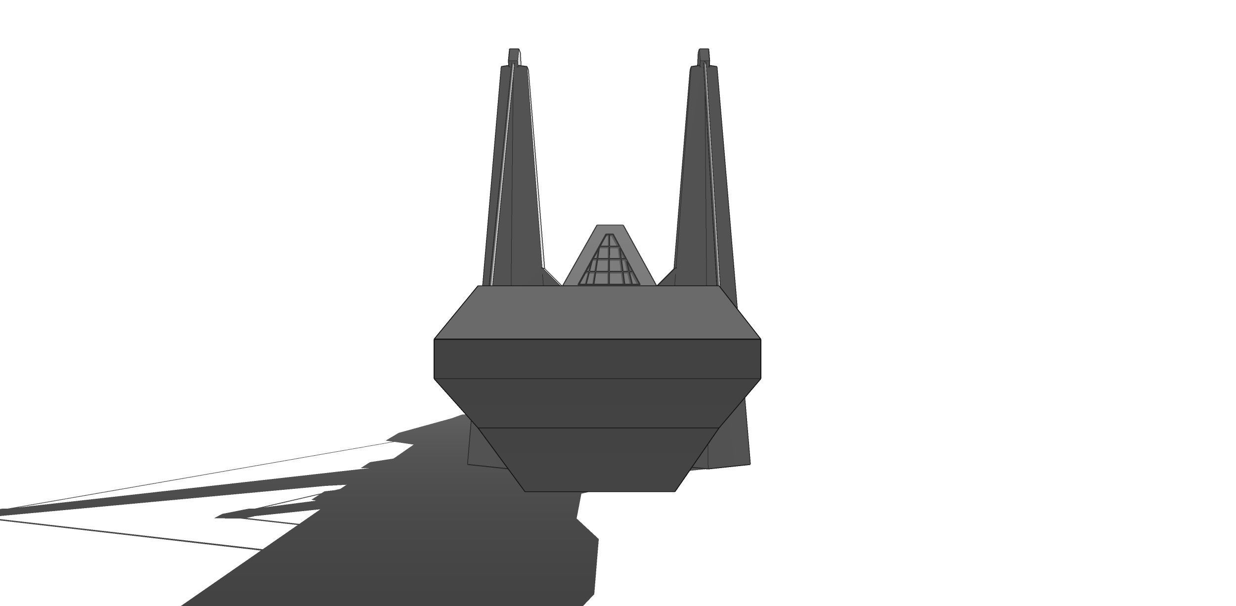 Exhibition Centre Salvador Da Bahia Brazil Brutalist Low-poly 3D model_11