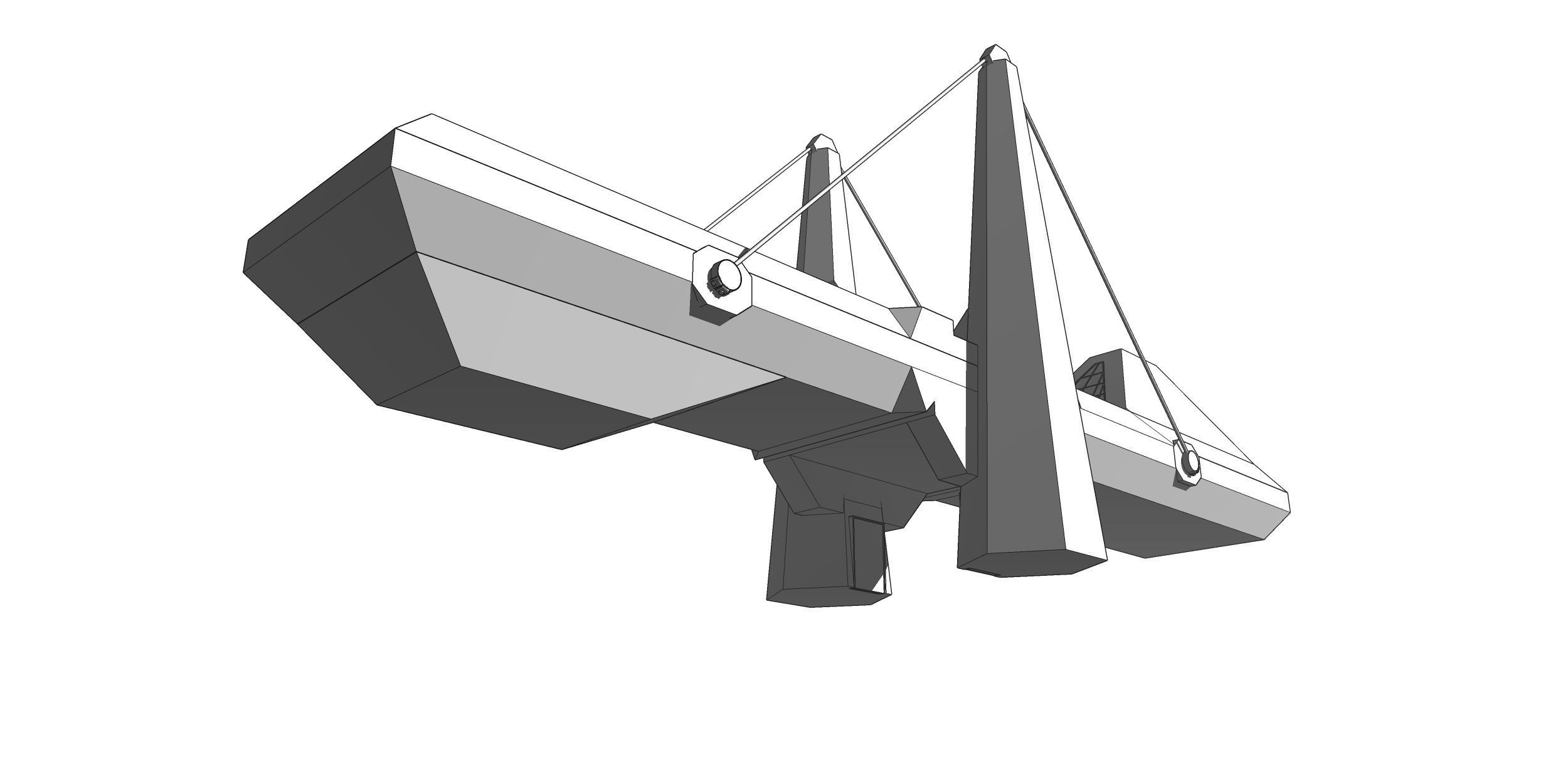 Exhibition Centre Salvador Da Bahia Brazil Brutalist  Low-poly 3D model_9