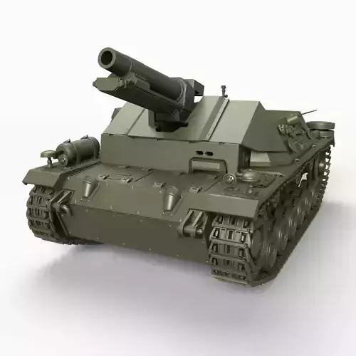 sIG 33 auf Fahrgestell Panzerkampfwagen III 3D print model