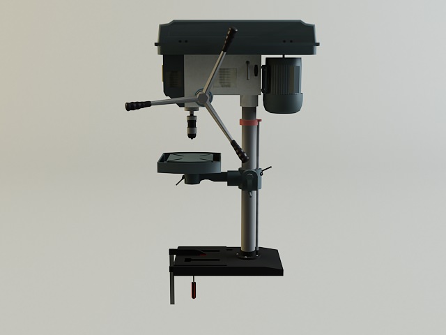 Drill Machine 3D model_1