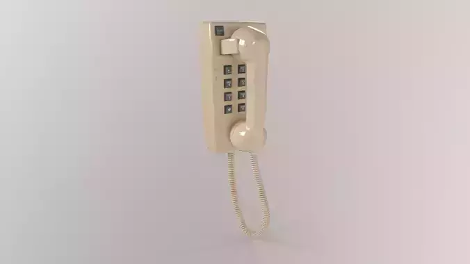 1990s Phone Low Poly Low-poly 3D model