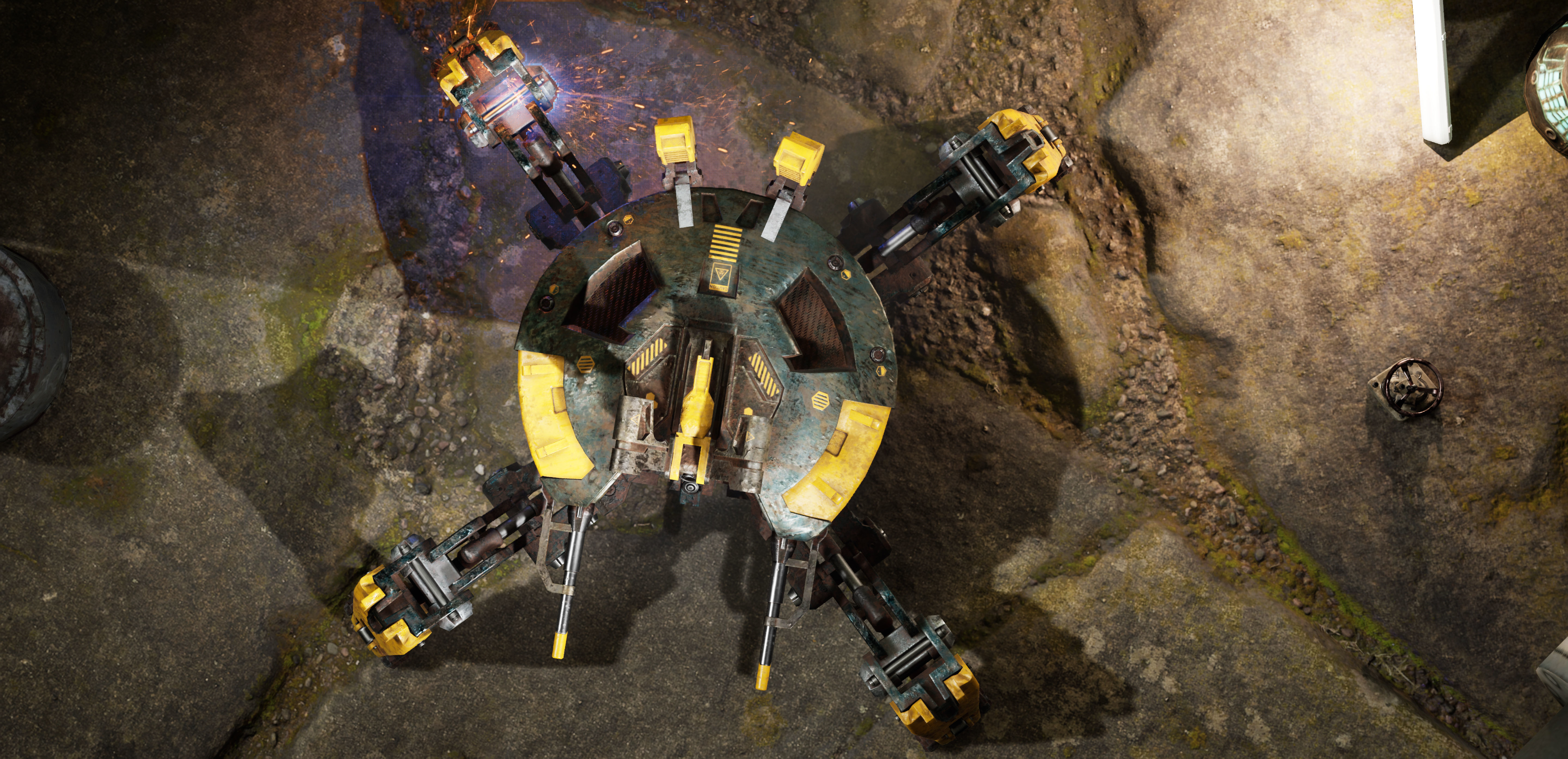 Mecha-Drone robot Low-poly 3D model_10