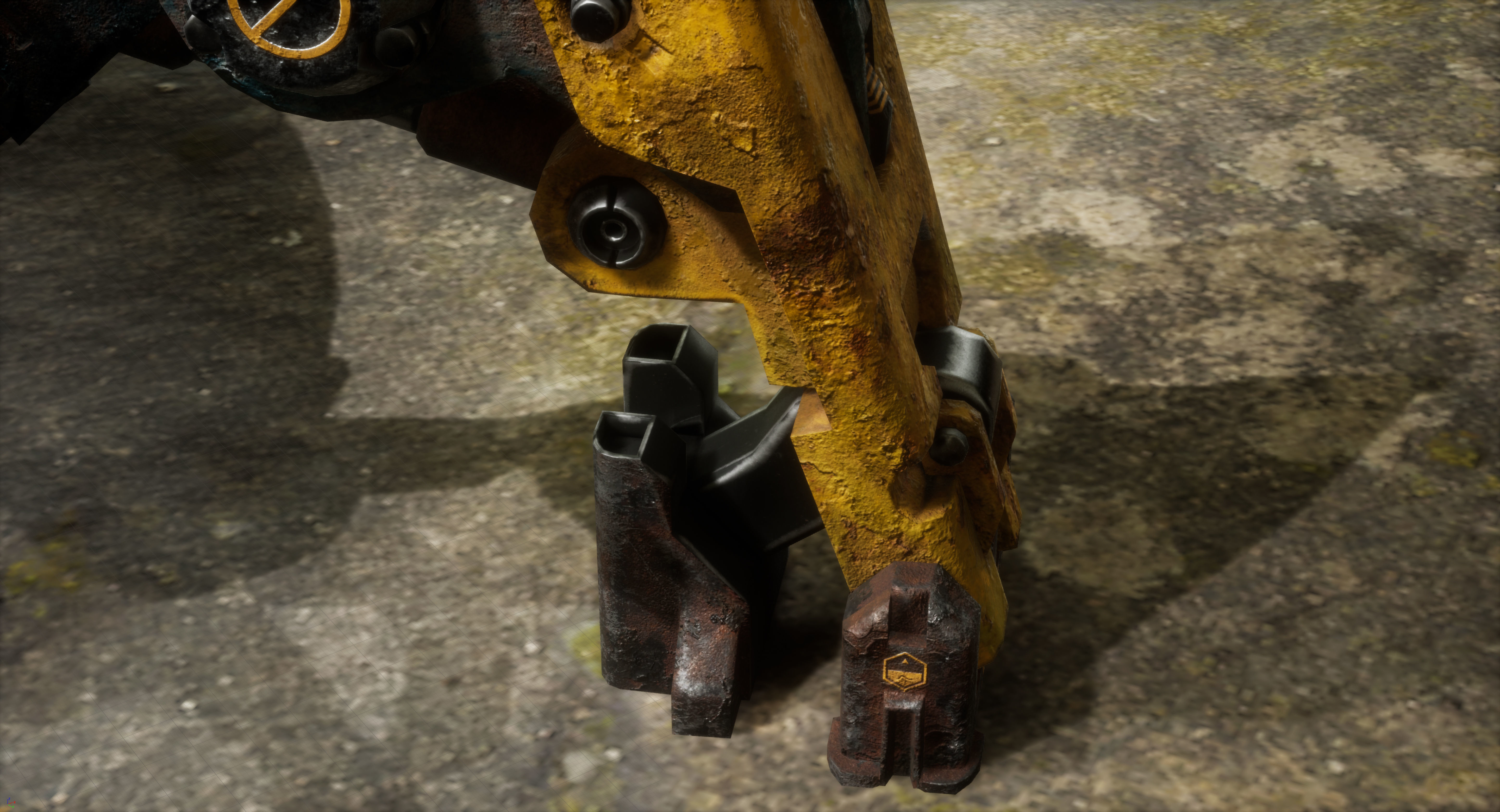 Mecha-Drone robot Low-poly 3D model_3