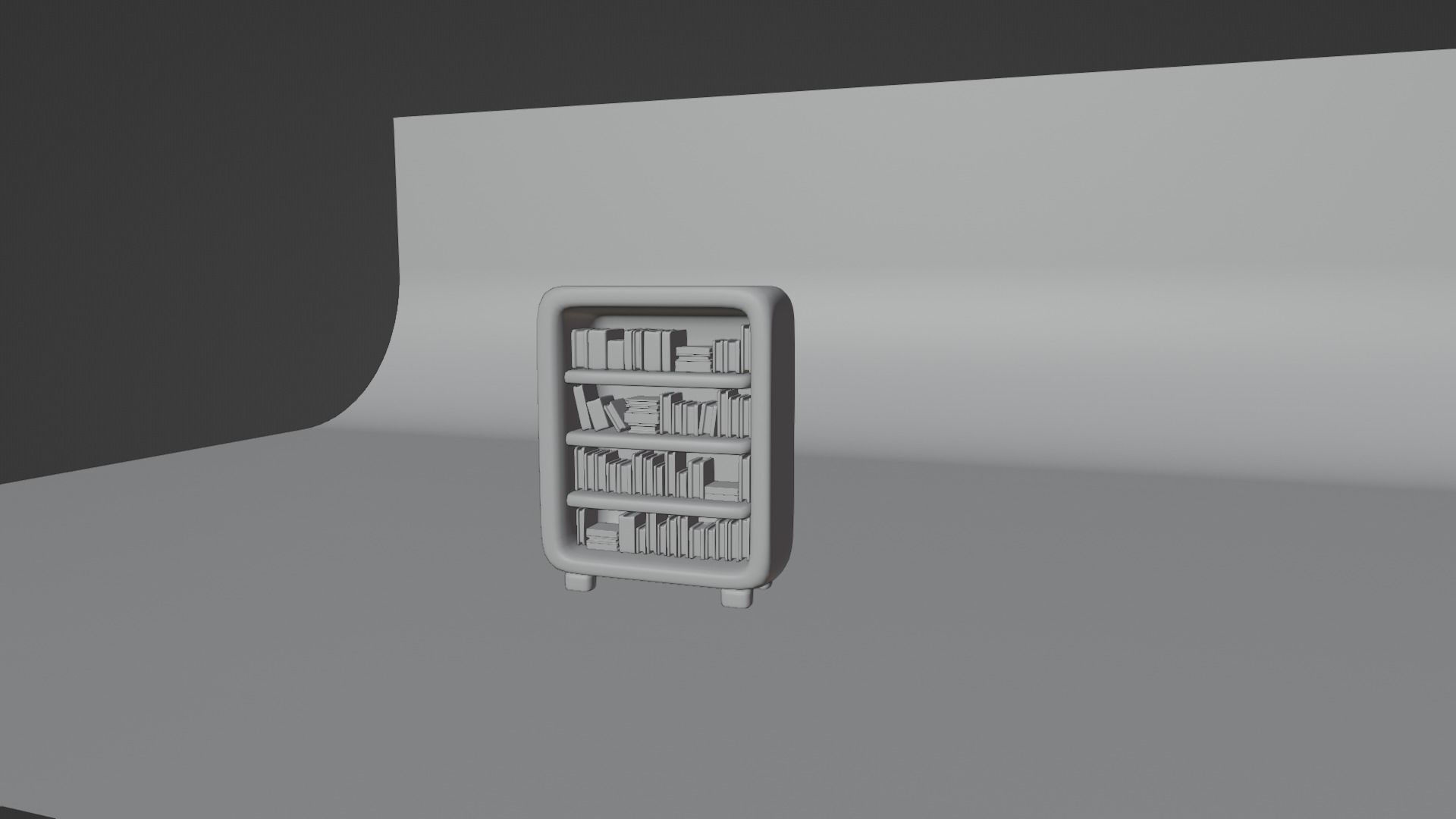Book case 3D model_3