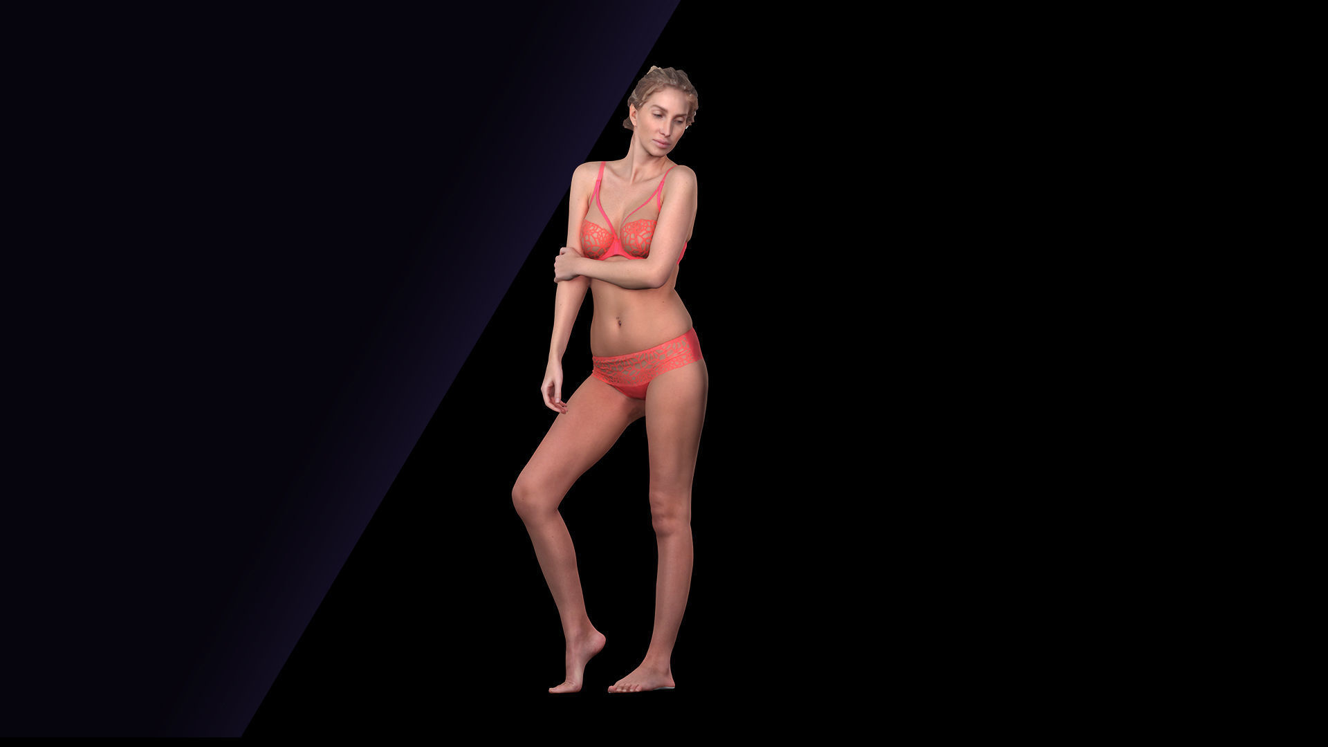 Clean Body Scan Shenika Underwear 3D model_5