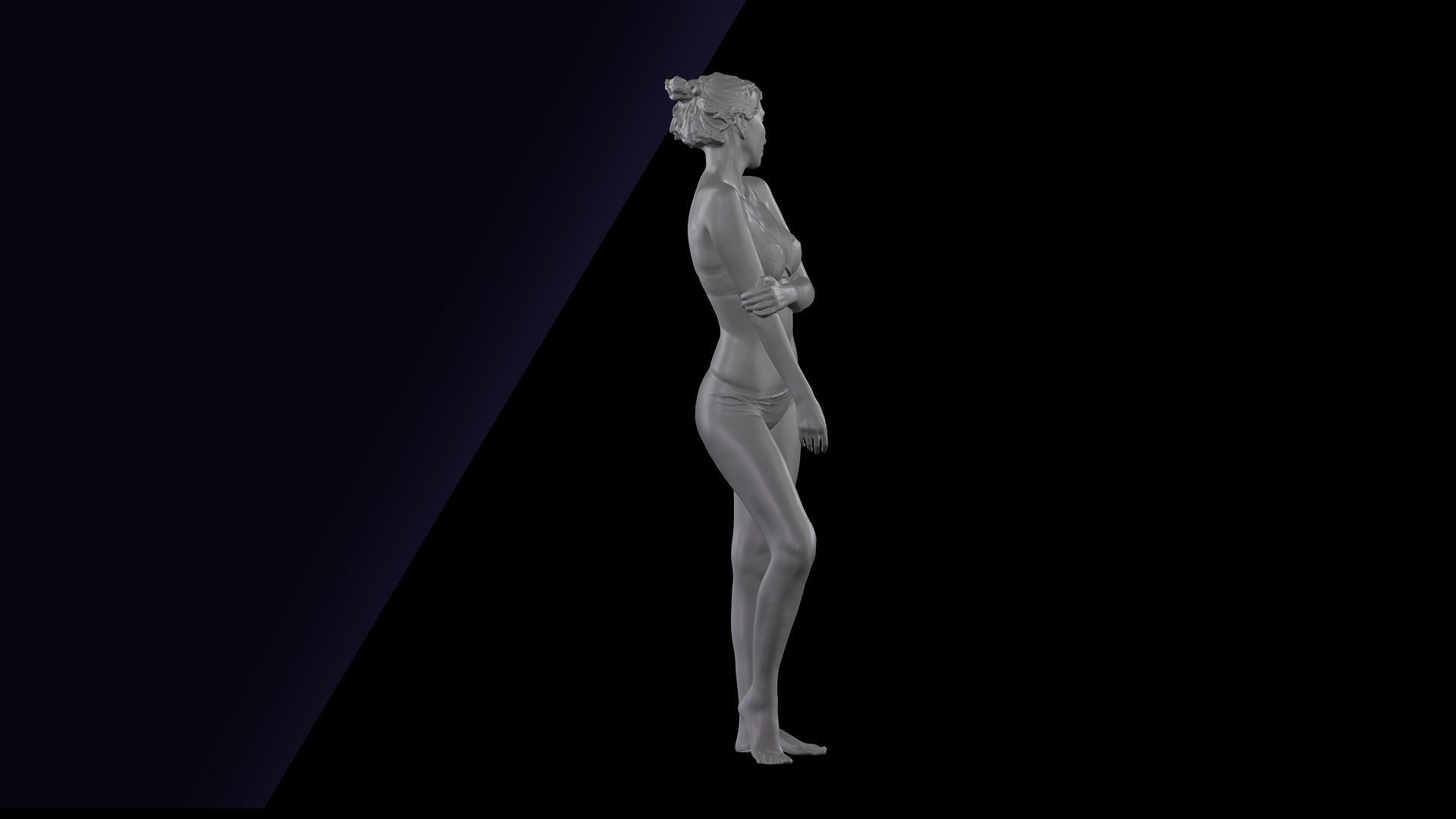 Clean Body Scan Shenika Underwear 3D model_8