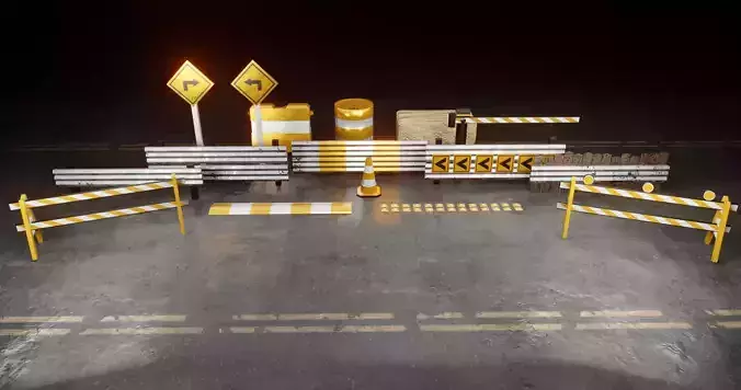 Asset Race Track Low-poly 3D model