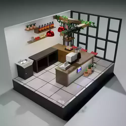 coffeeshop coffee shop with furniture and plants