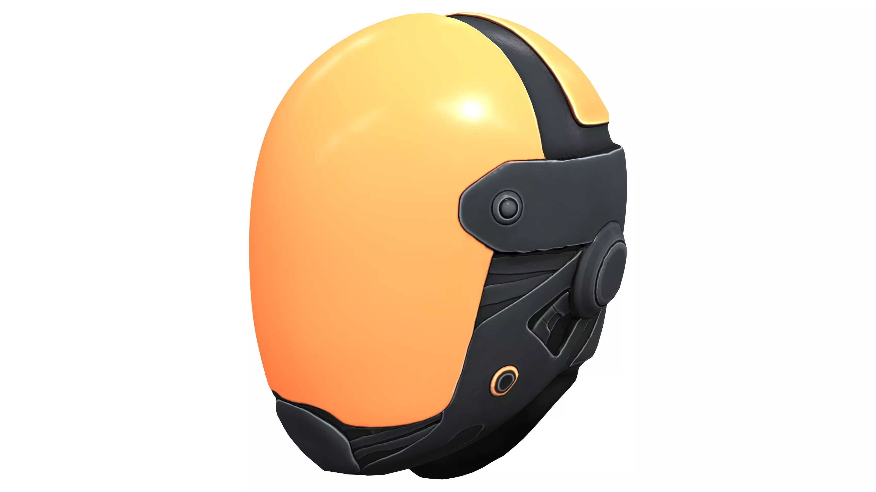 Cyberpunk Helmet Mask Low-poly 3D model_0