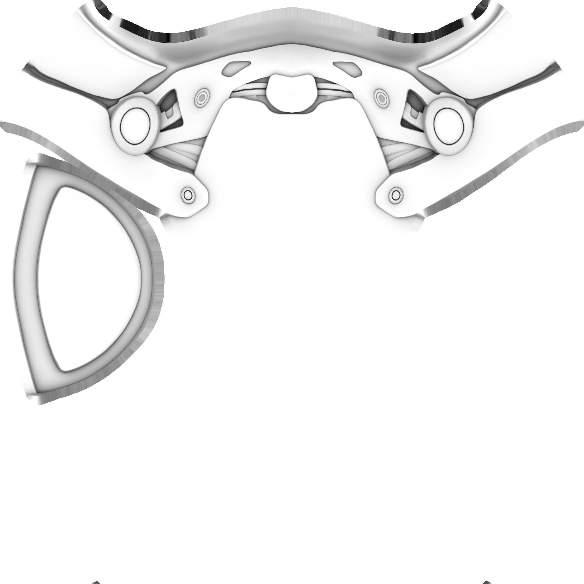 Cyberpunk Helmet Mask Low-poly 3D model_12