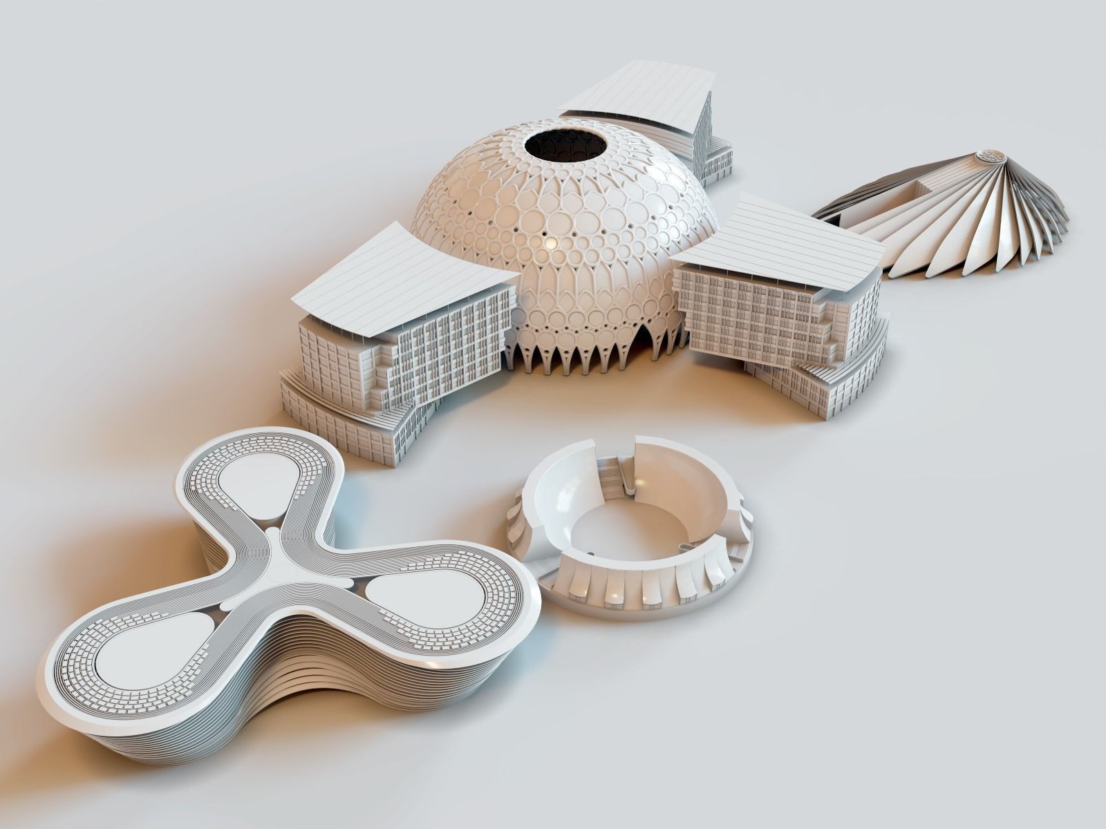 DUBAI skyline - landmarks collection 3D print model_16