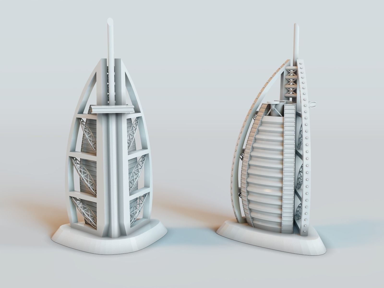 DUBAI skyline - landmarks collection 3D print model_4