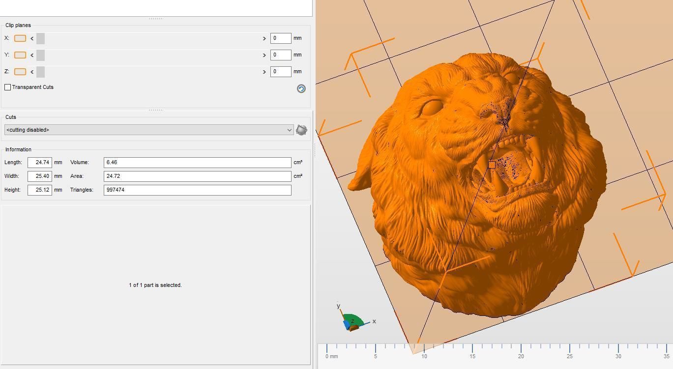 Tiger head roar  3D print model_17