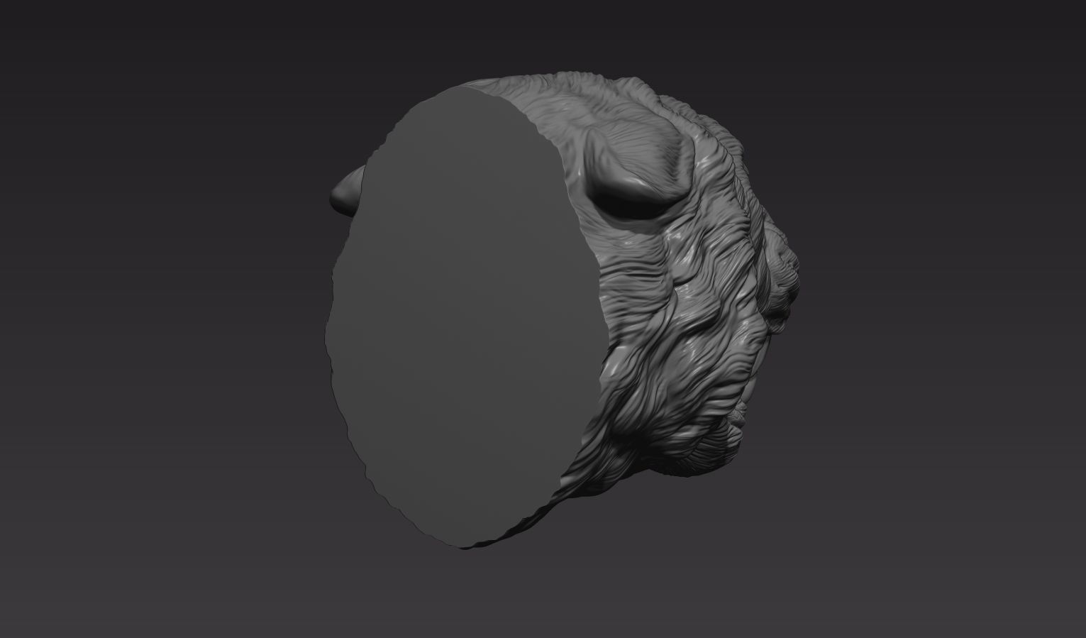 Tiger head roar  3D print model_4