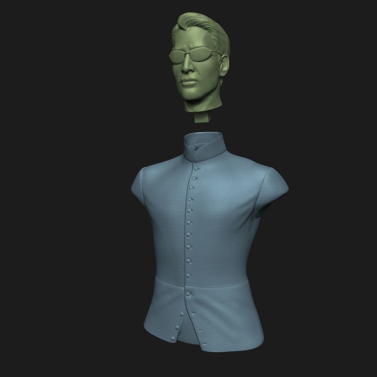 NEO MATRIX - KEANU REEVES - BUST 3D print model_13